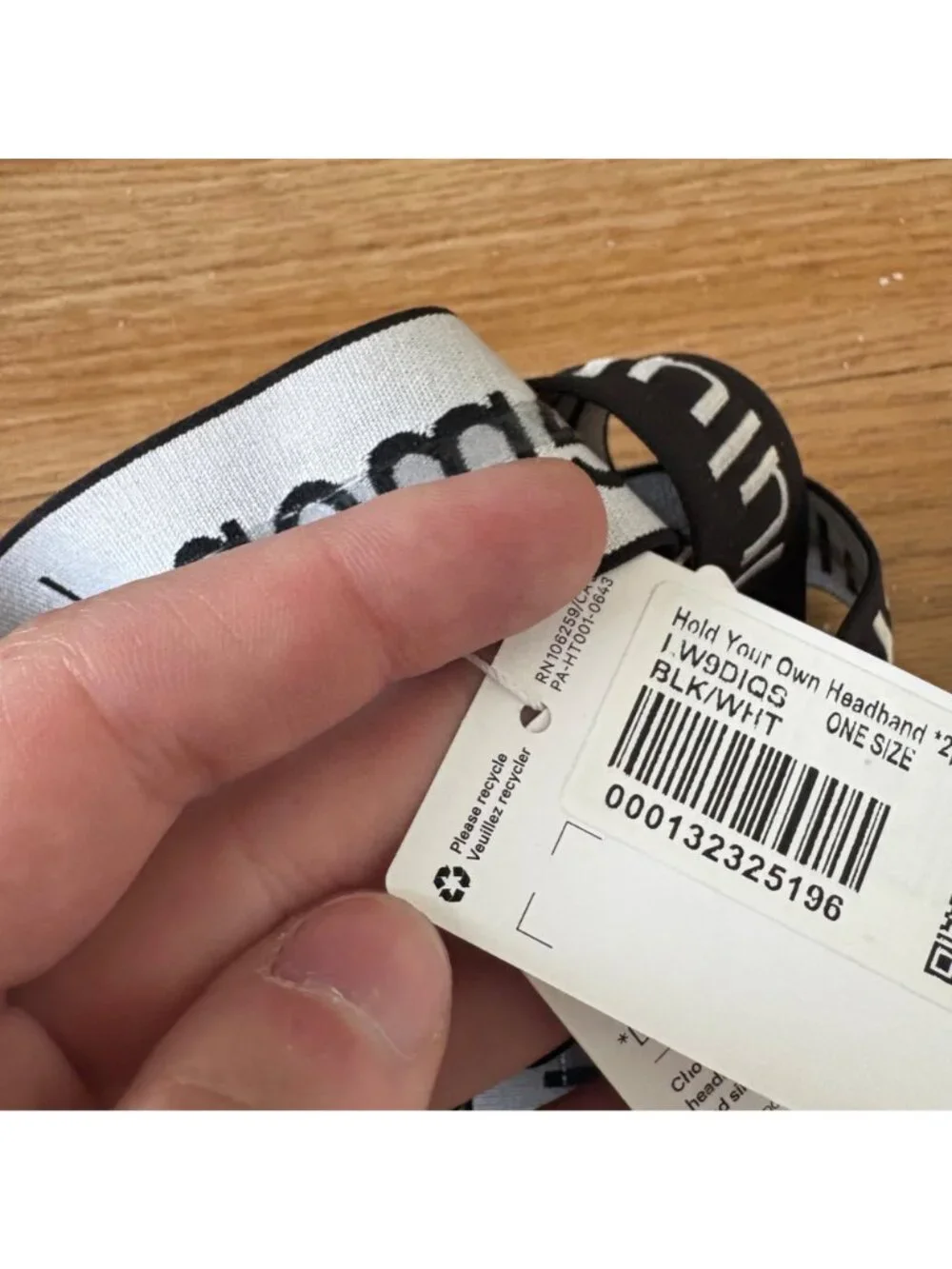 Lululemon Athletic Hold Your Own Headband 2 Pack Black White NWT OS